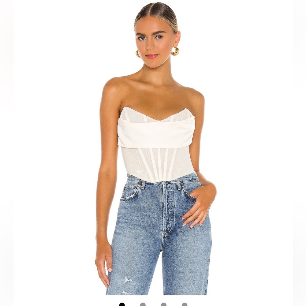 NWT NBD Hailee Bustier Top in Ivory